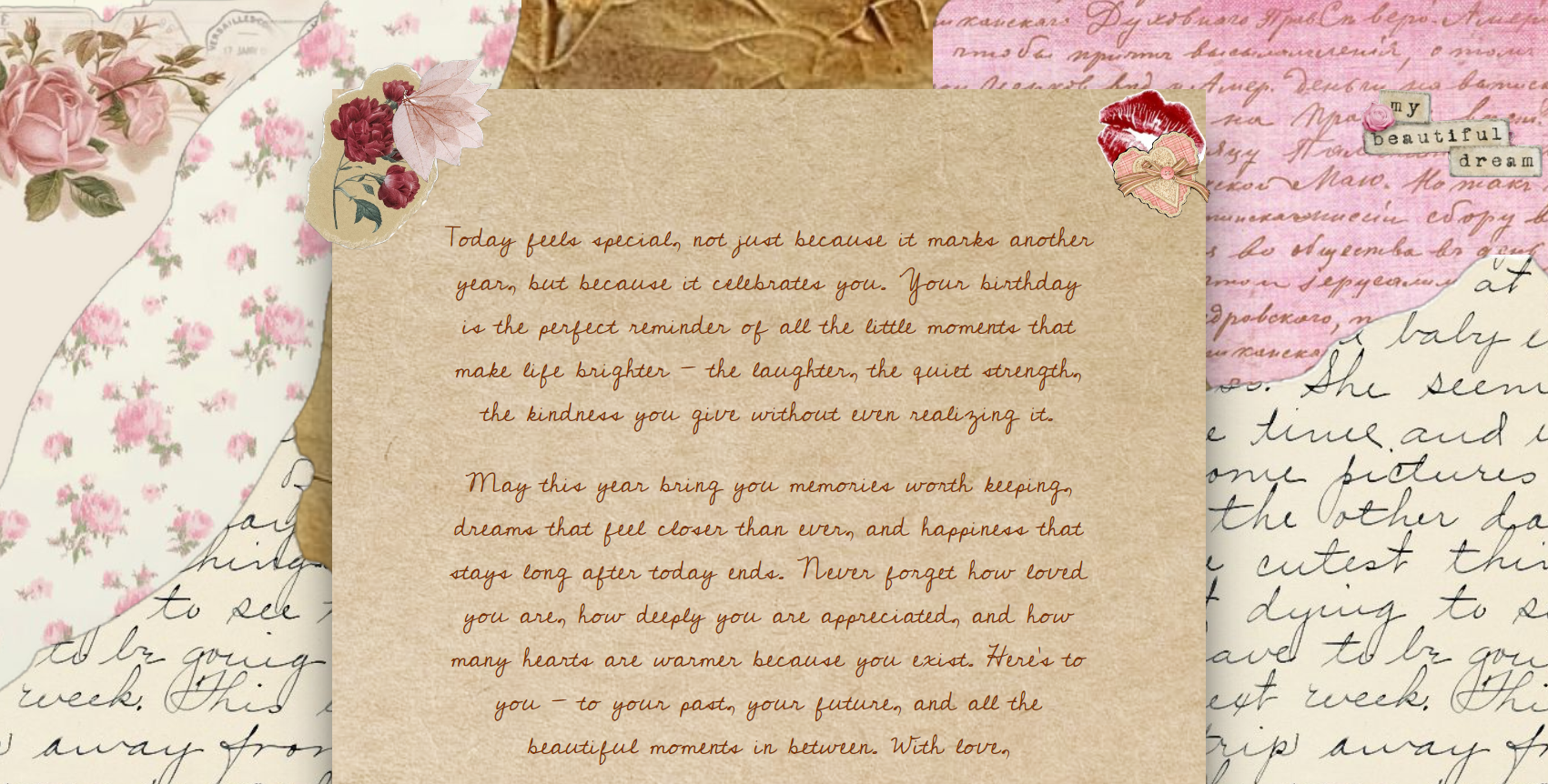 Birthday Envelope Letter